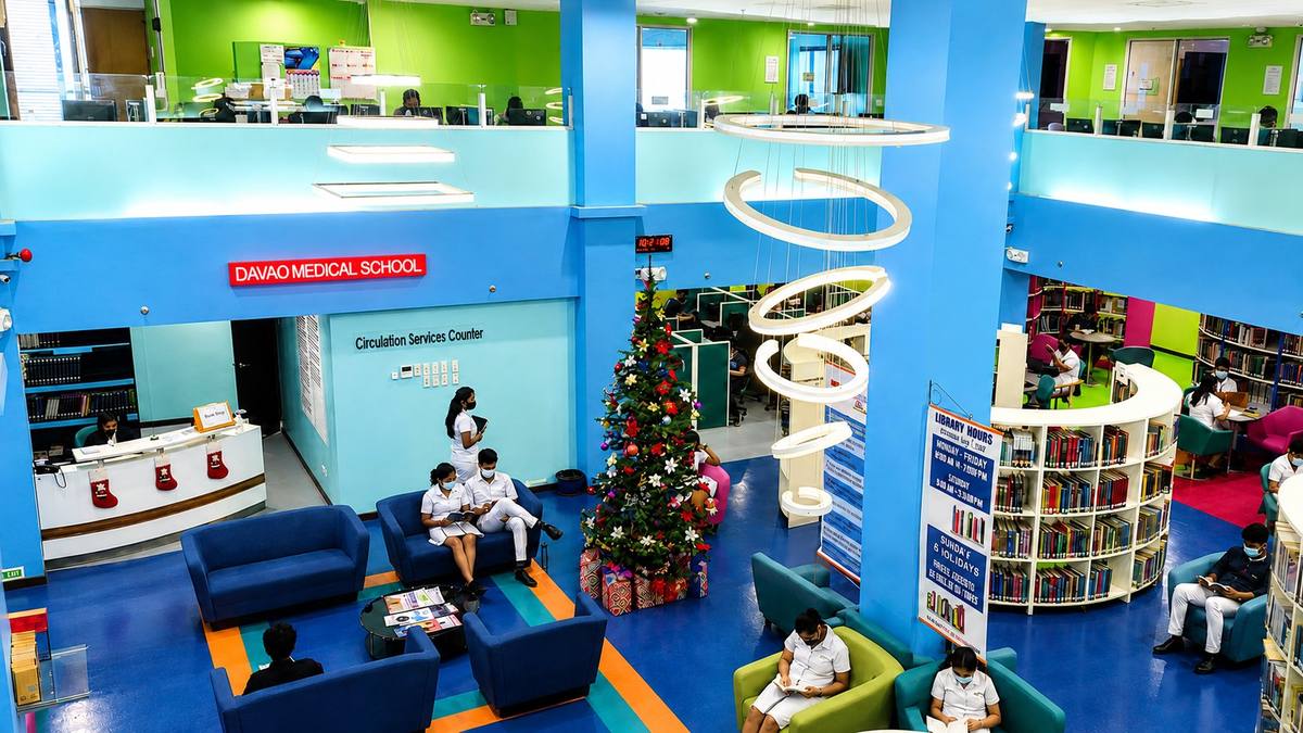 DMSF library two-storey building